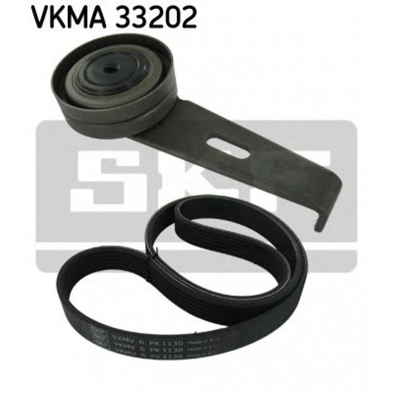 VKMA 33202 SKF Комплект доріжкового ремня (ролик, ремінь)
